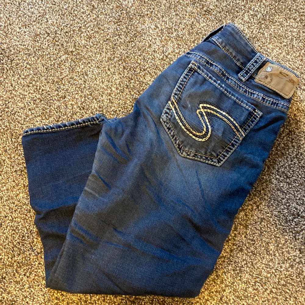 Womens Silver Capris W31